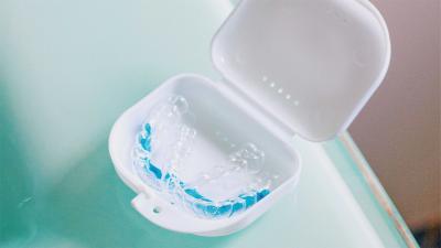 clear aligners put in Eon Aligner protective case when not in use 